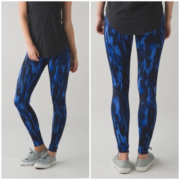 Lululemon Wunder Under Pant Hi-Rise Full-On‎ Luon Blue/Black Size 6 - Picture 1 of 10